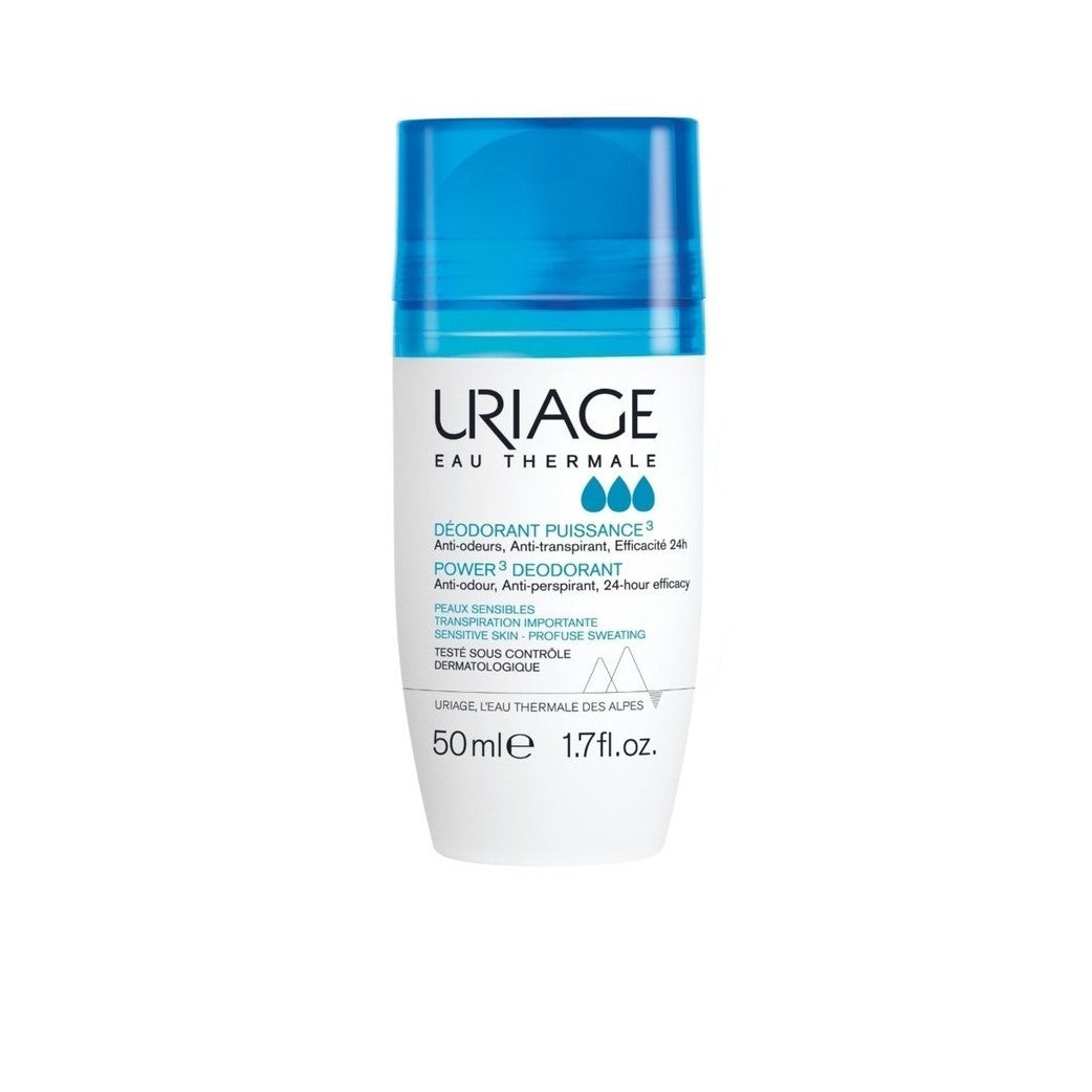 Uriage Power 3 Deodorant – 50ml | يورياج مزيل ومضاد للتعرق باور 3 للتحكم بالتعرق والروائح – 50 مل