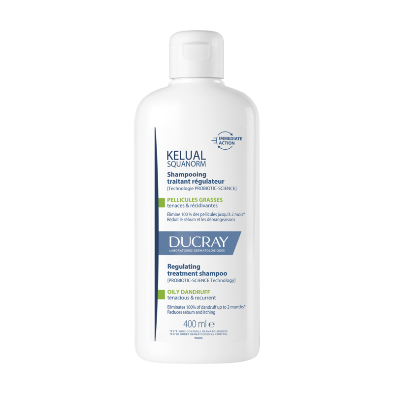 Ducray Kelual Squanorm Treatment Shampoo Oily Dandruff – 200ml | ديوكراي شامبو علاجي للقشرة الدهنية – 200 مل
