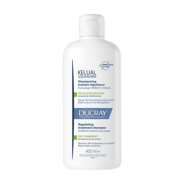 Ducray Kelual Squanorm Treatment Shampoo Oily Dandruff – 200ml | ديوكراي شامبو علاجي للقشرة الدهنية – 200 مل