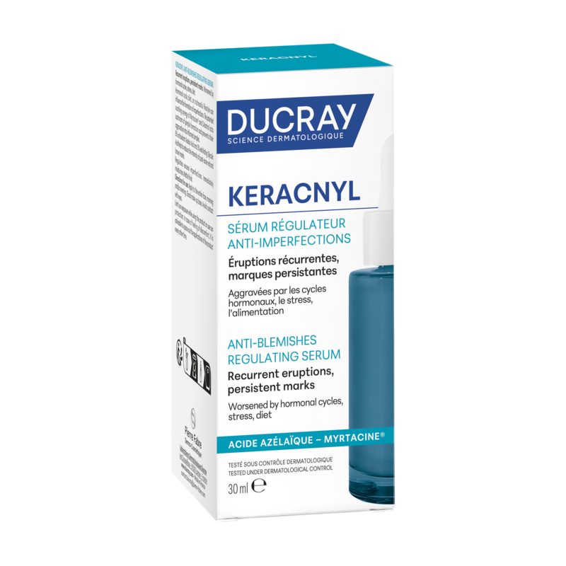 Ducray Keracnyl Anti-Blemish Regulating Serum – 30ml | ديوكراي سيروم منظم لإفراز الدهون ومعالج للحبوب الهرمونية – 30 مل