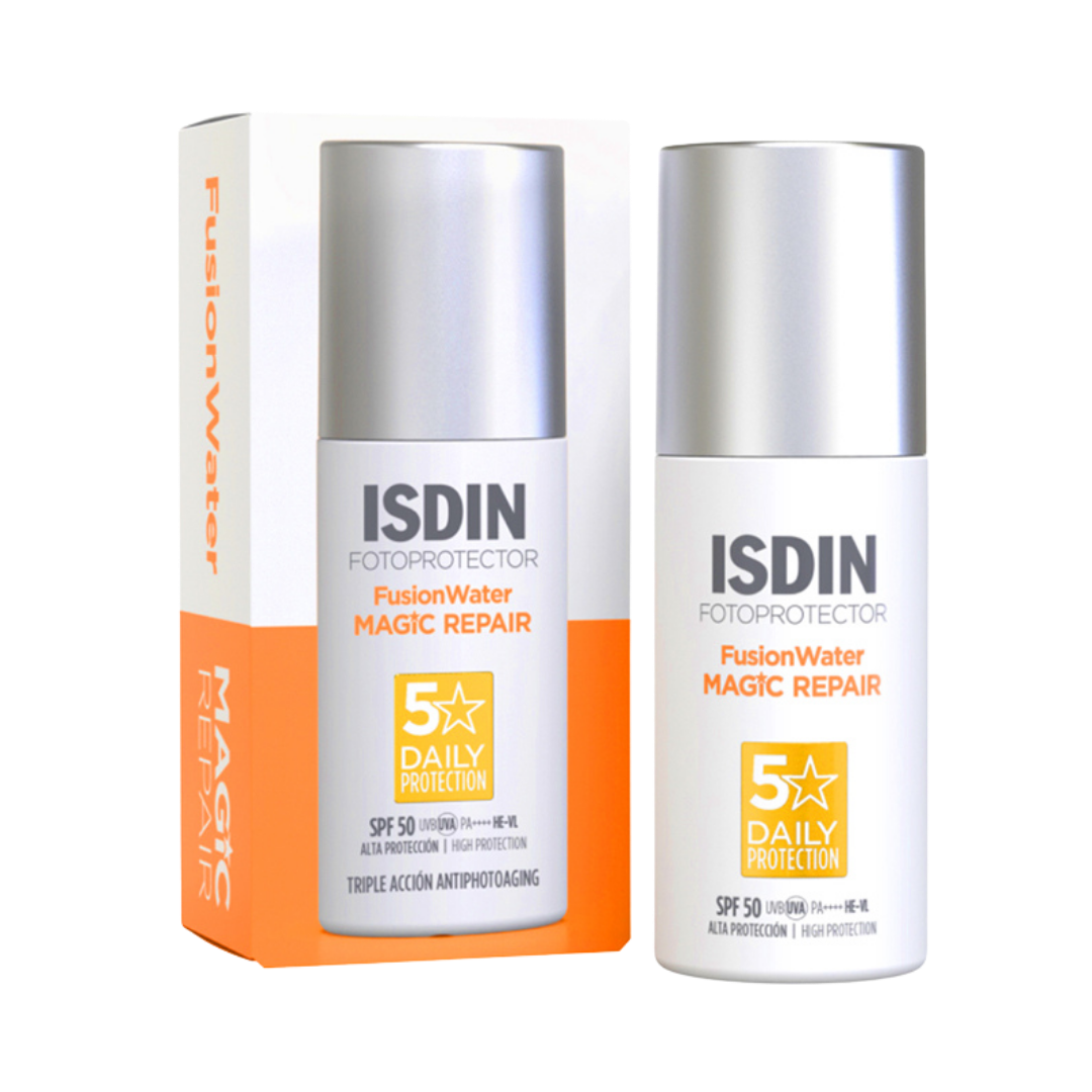 ISDIN Fotoprotector Fusion Water Magic Repair SPF50 – 50ml | ايزدين واقي شمس مرمم ومضاد لعلامات التقدم بالعمر SPF50 – 50 مل