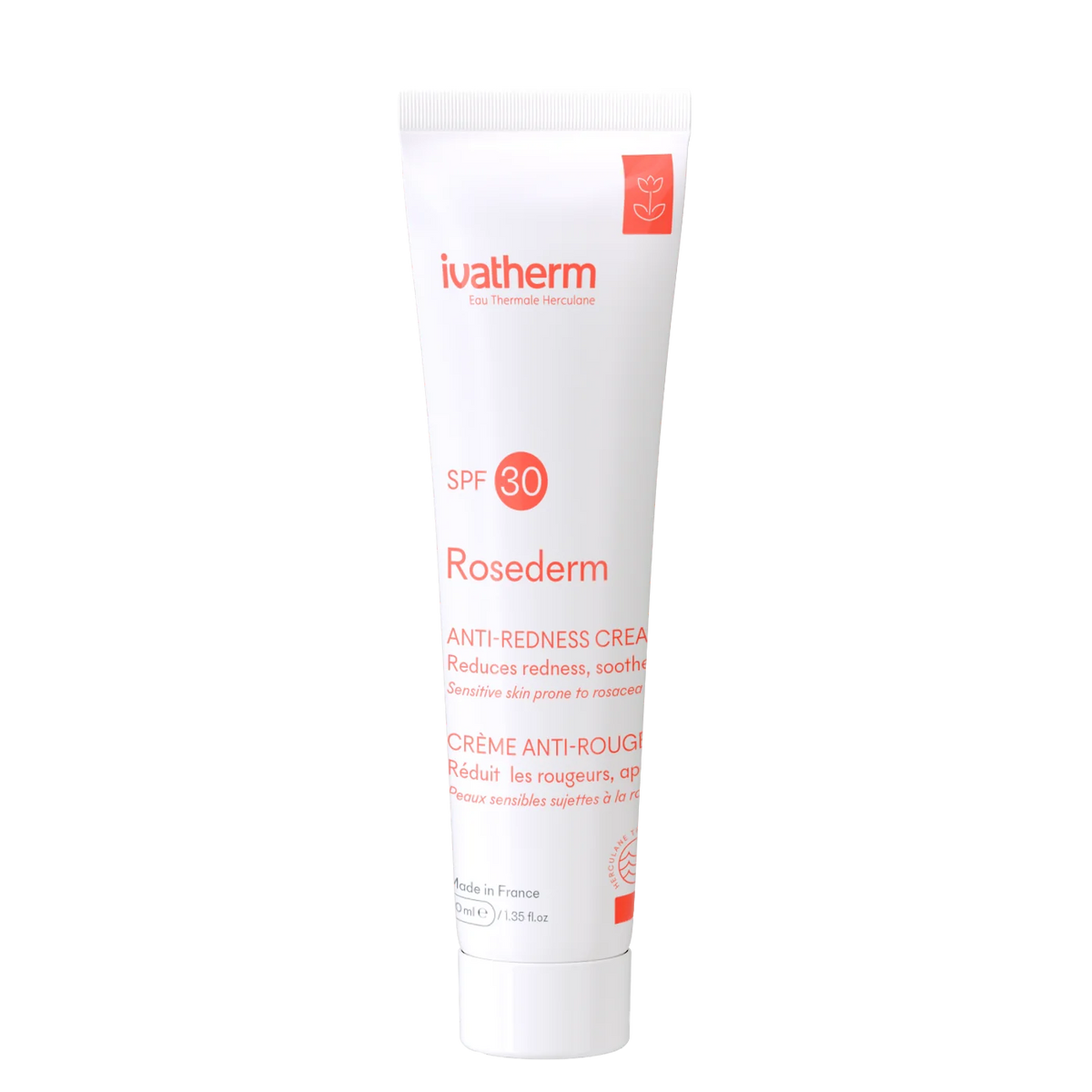 Ivatherm Rosederm Anti-Redness Cream SPF30 – 40ml | ايفاثيرم كريم مهدئ للاحمرار مع حماية من الشمس SPF30 – 40 مل