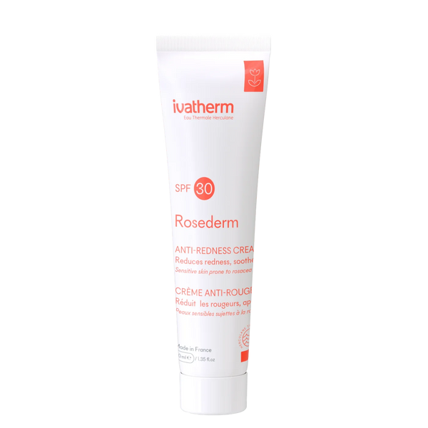 Ivatherm Rosederm Anti-Redness Cream SPF30 – 40ml | ايفاثيرم كريم مهدئ للاحمرار مع حماية من الشمس SPF30 – 40 مل
