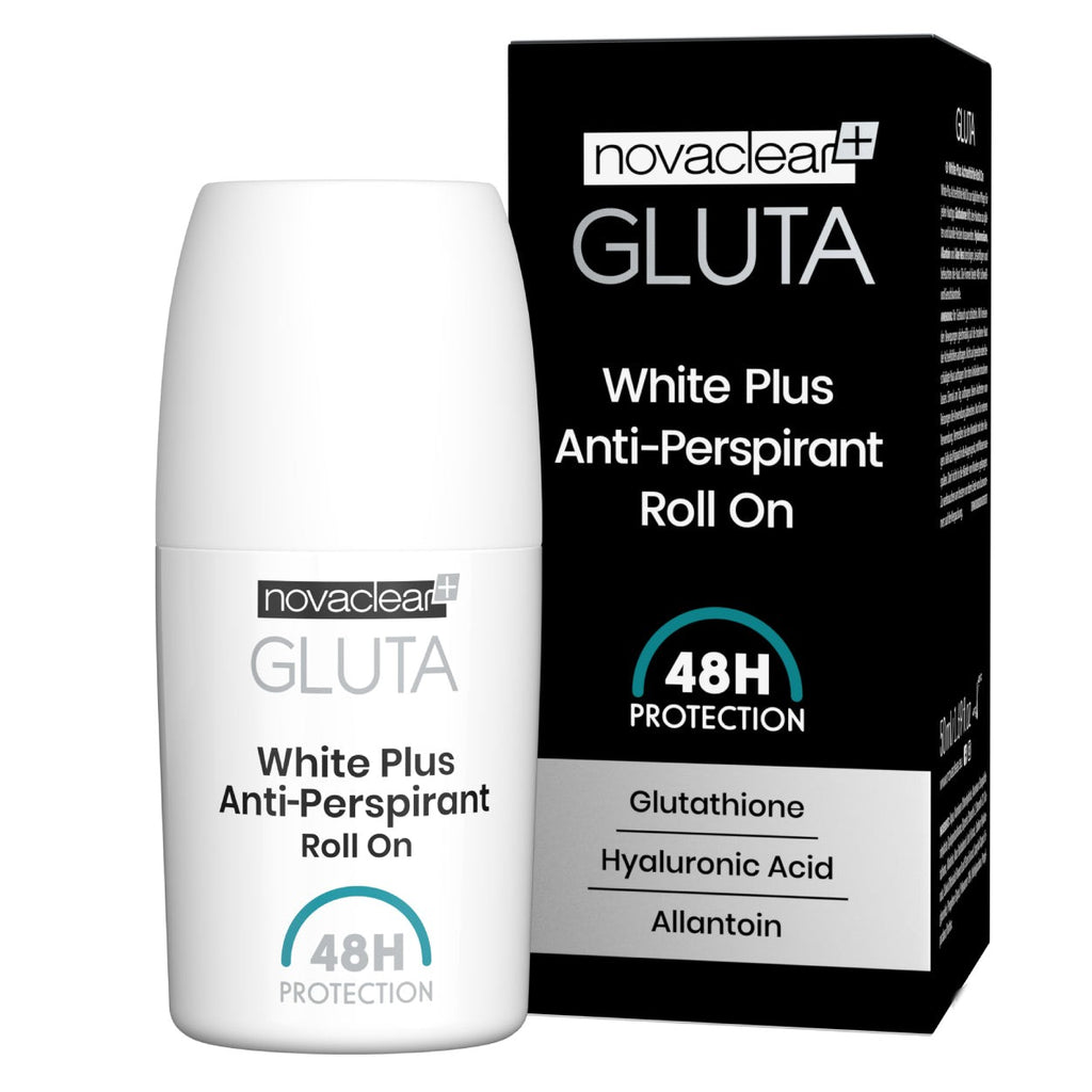 Novaclear Gluta White Plus Anti-Perspirant Roll On – 50ml | نوفاكلير رول اون مضاد للتعرق ومفتح للابط لمدة 48 ساعة – 50 مل