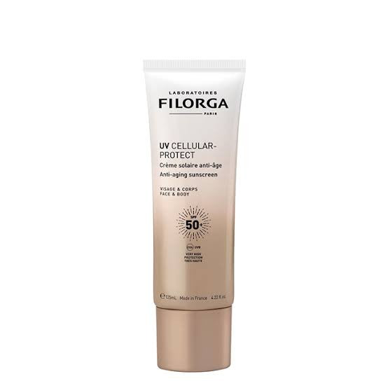 Filorga UV Cellular-Protect Face & Body SPF50+ – 125ml | فيلورغا واقي شمس مضاد لعلامات التقدم بالعمر للوجه والجسم SPF50+ – 125 مل