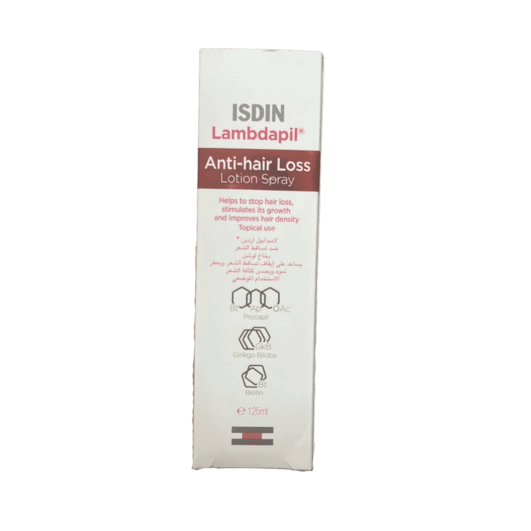ISDIN Lambdapil Anti-Hair Loss Lotion Spray – 125ml | إيزدين بخاخ لوشن مضاد لتساقط الشعر ودعم كثافته – 125 مل