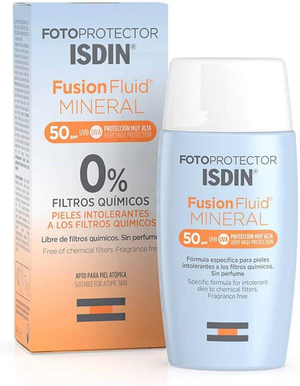 ISDIN Fotoprotector Fusion Fluid Mineral SPF 50 – 50ml | إيزدين واقي شمس معدني للوجه SPF 50 – 50 مل