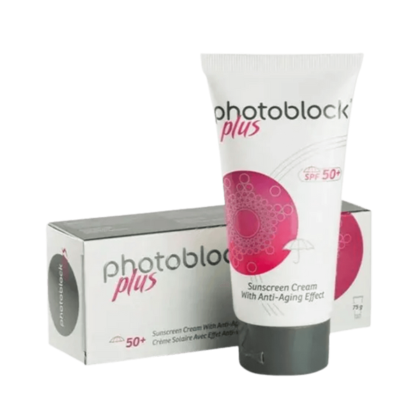 Derma Pella Photoblock Plus SPF 50+ – 75g | ديرما بيلا كريم واقي شمس SPF 50+ للبشرة الحساسة والحماية من علامات الشيخوخة المبكرة – 75 غ