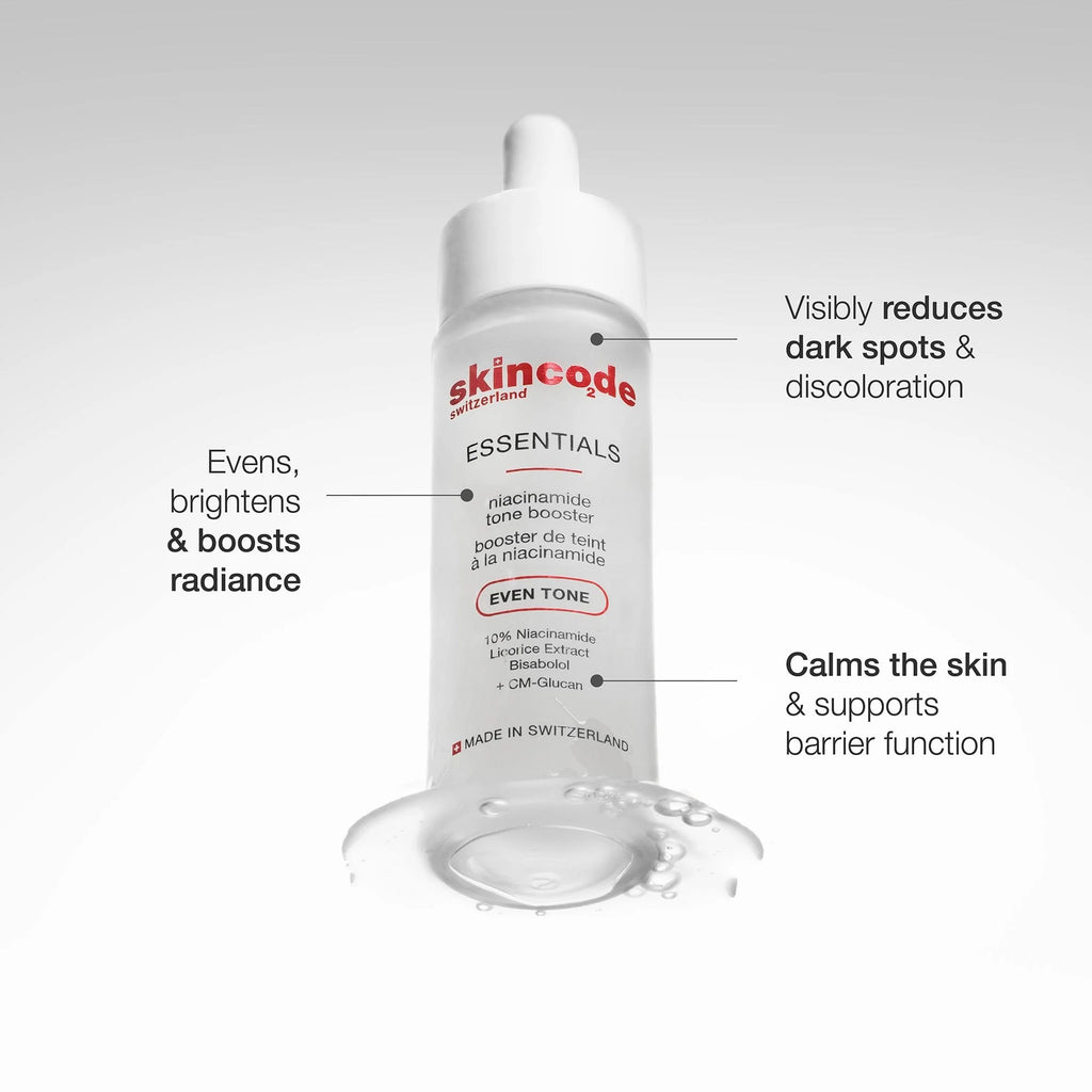 Skincode Essentials Niacinamide Tone Booster – 30ml | سكن كود سيروم توحيد وتفتيح لون البشرة بالنياسيناميد – 30 مل