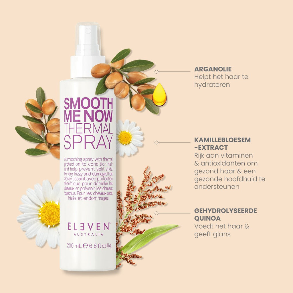 ELEVEN Australia Smooth Me Now Thermal Spray – 200ml | ايليفن أستراليا سبراي تنعيم وحماية حرارية للشعر – 200 مل
