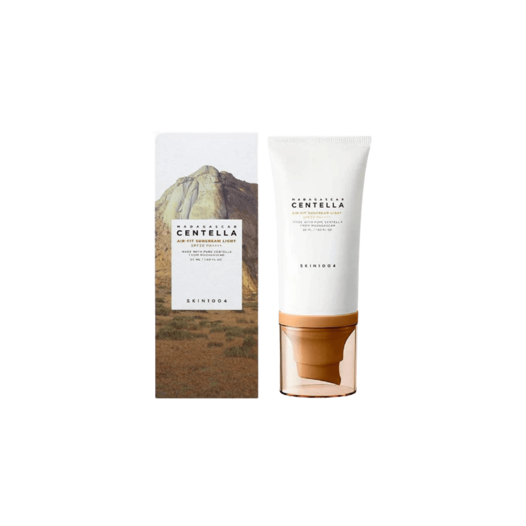 SKIN1004 Madagascar Centella Air-Fit Suncream Light SPF30 PA+++ – 50ml | سكن 1004 واقي شمس خفيف مهدئ بخلاصة السنتيلا للبشرة الحساسة SPF30 – ٥٠ مل