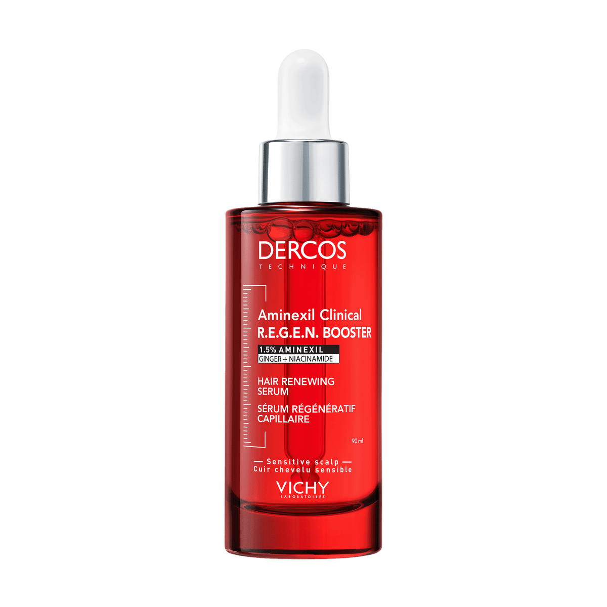 Vichy Dercos Aminexil Clinical R.E.G.E.N. Booster – 90ml | فيشي ديركوس سيروم مكثف لتقليل تساقط الشعر ودعم نموه بالأمينكسيل – 90 مل
