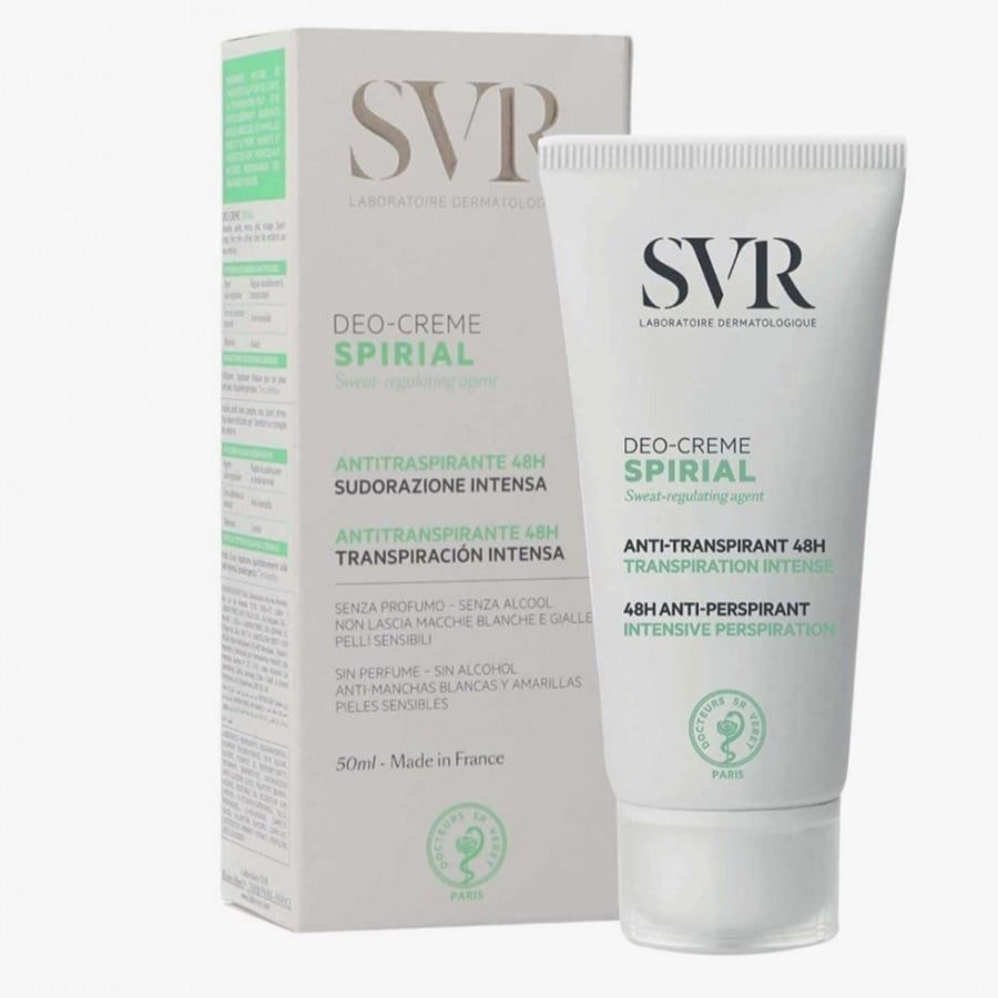 SVR Spirial Deo-Crème 48H – 50ml | إس في آر كريم مضاد للتعرق الشديد ومقاوم للرائحة لمدة 48 ساعة – 50 مل