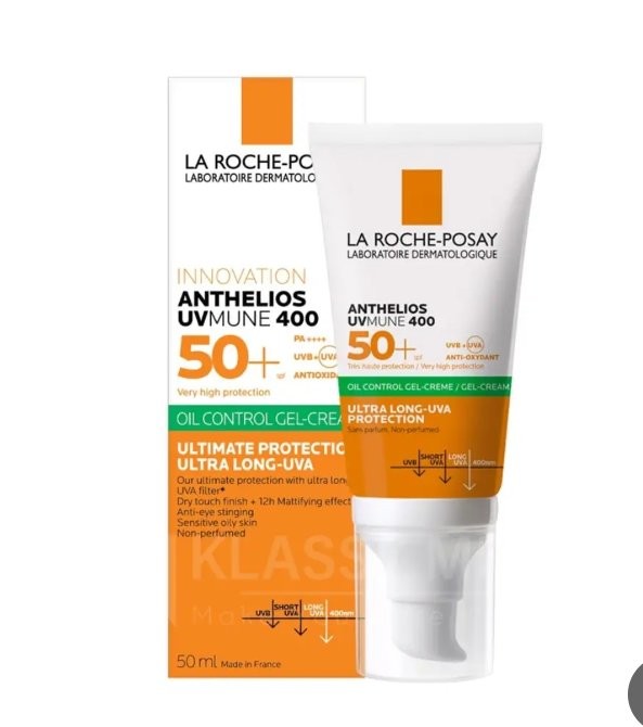 La Roche-Posay Anthelios UVMune 400 Oil Control Gel-Cream SPF50+ – 50ml | لاروش بوزيه واقي شمس جل-كريم للتحكم بالدهون واللمعان SPF50+ – ٥٠ مل