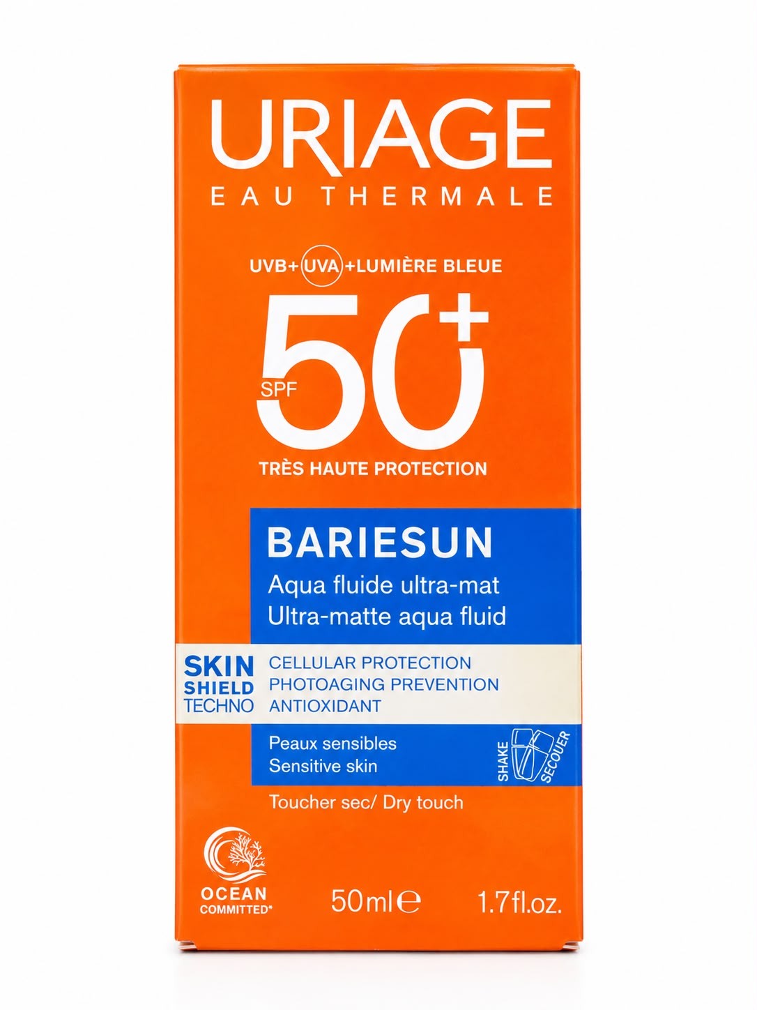 50ml- واقي شمس بقوام مائي - Uriage Bariésun SPF 50+ Aqua fluid