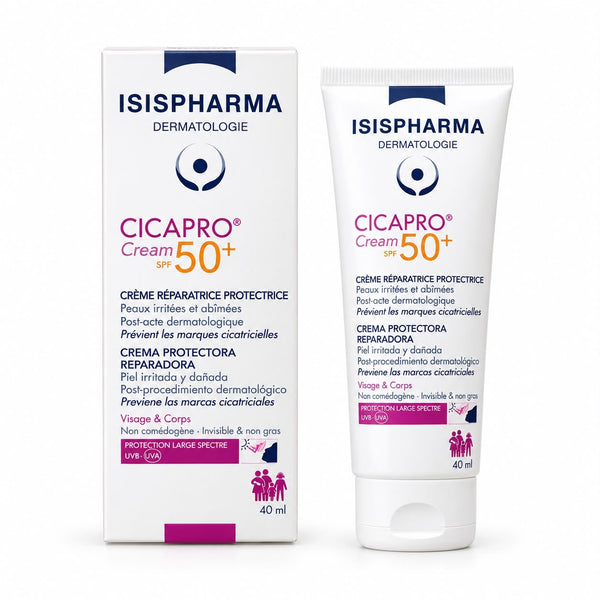 ISISPHARMA CICAPRO Cream SPF 50+ -واقي شمس مع مرمم للبشرة 40ml