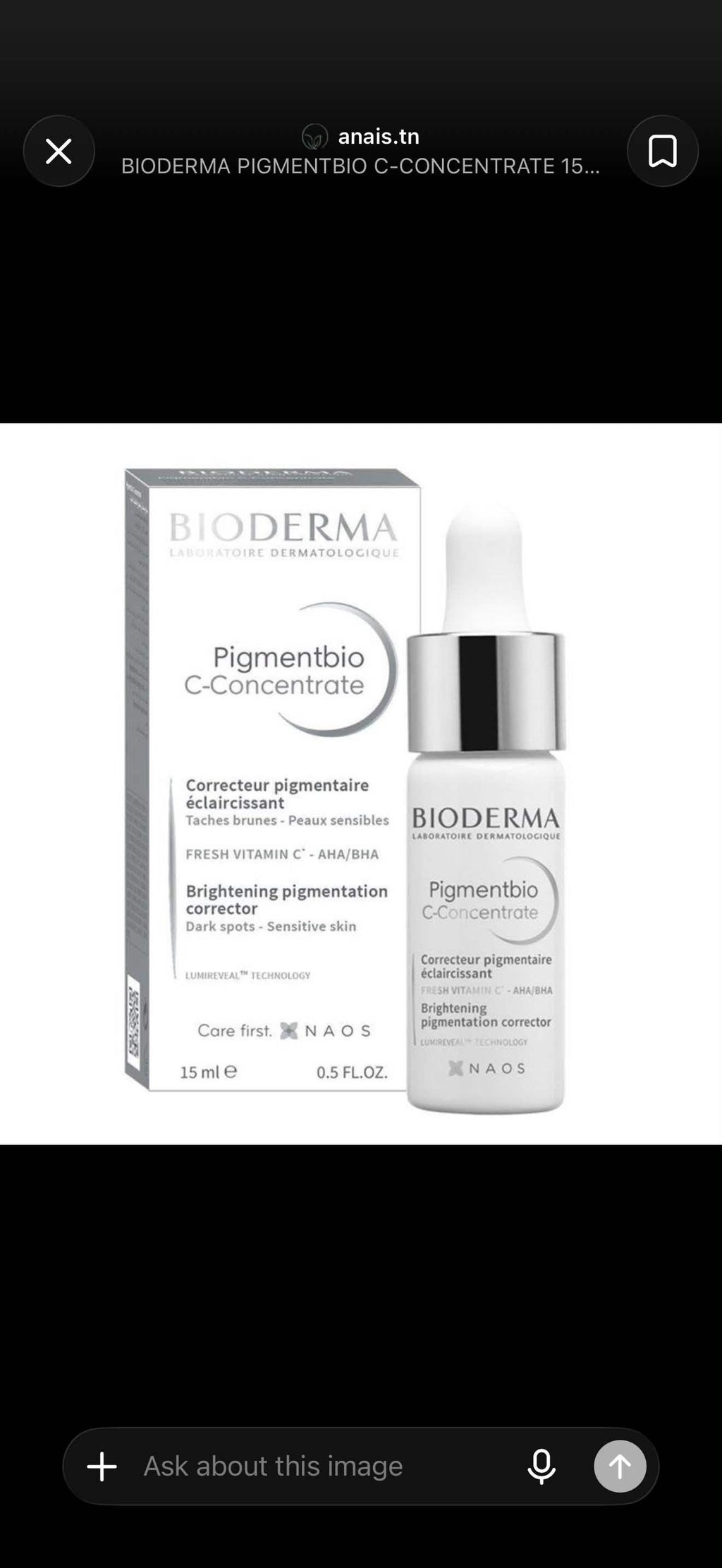 بايوديرما بيغمنتبيو سي كونسنتريت-15ml BIODERMA Pigmentbio C-Concentrate