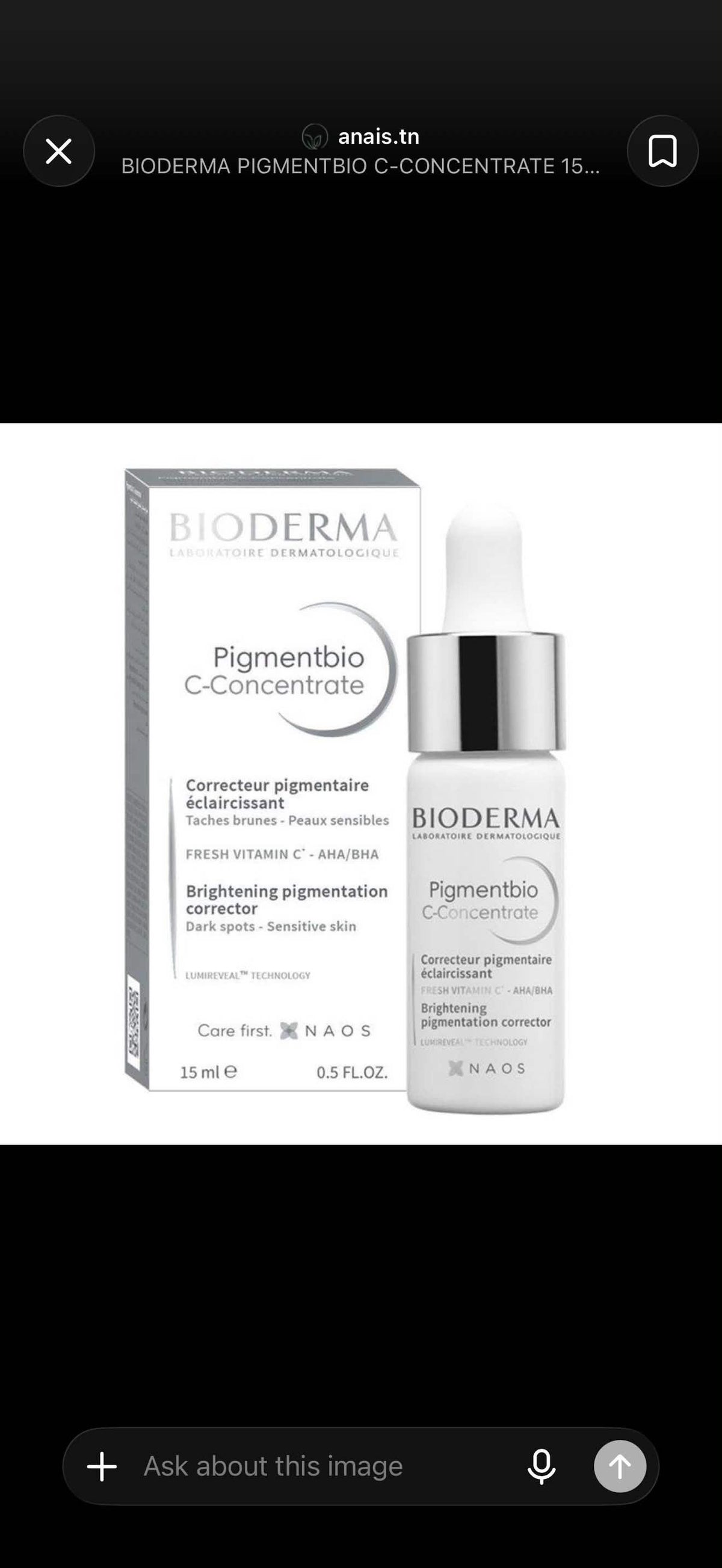 بايوديرما بيغمنتبيو سي كونسنتريت-15ml BIODERMA Pigmentbio C-Concentrate