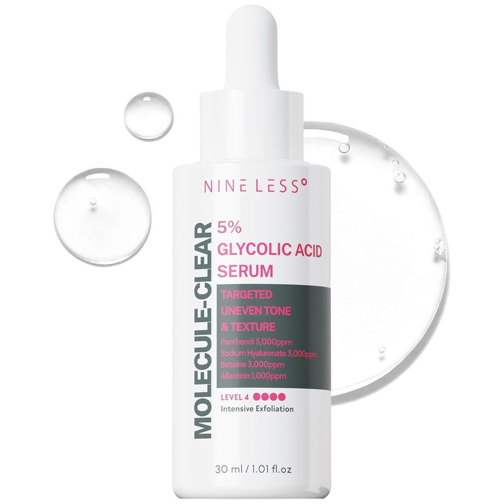 سيروم 5% حمض الجليكوليك لتجديد وتنعيم البشرةNINE LESS Molecule-Clear 5% Glycolic Acid Serum 30ml