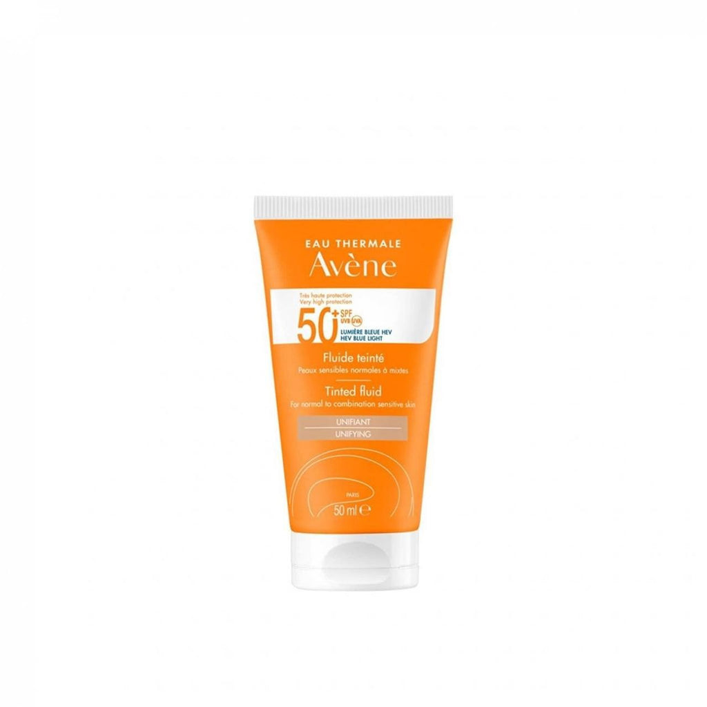 AVENE fluid spf 50+ tinted , 50ml واقي شمس ملون.