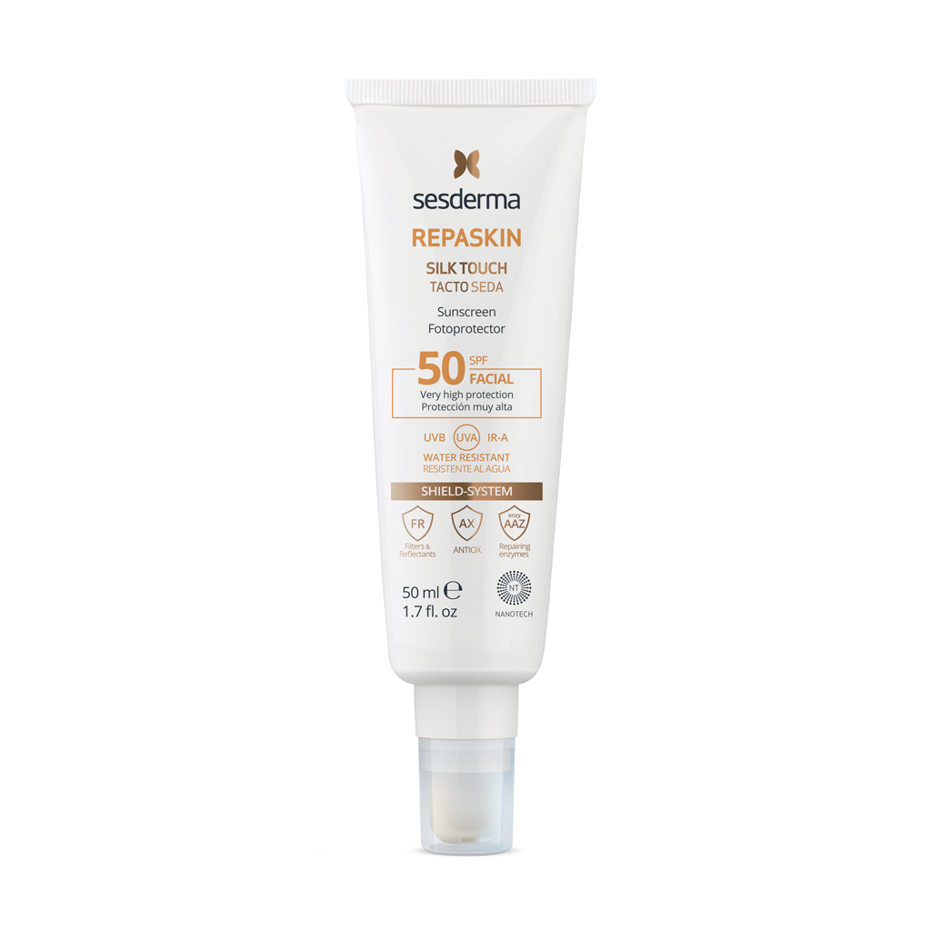 واقي شمس للوجه ٥٠مل من سيسديرما Sesderma Repaskin Silk Touch Sunscreen SPF٥٠