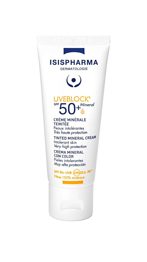 ISISPHARMA UVEBLOCK UVEBLOCK SPF50+ Mineral TINTED اسس فارما واقي حماية من الشمس ملون