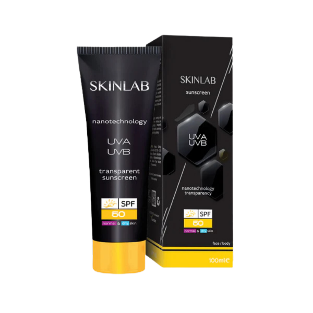 SKINLAB SPF 50 Sunscreen UVA UVB Transparent - 100ml | سكين لاب واقي شمسي شفاف مع عامل حماية 50 - 100 مل